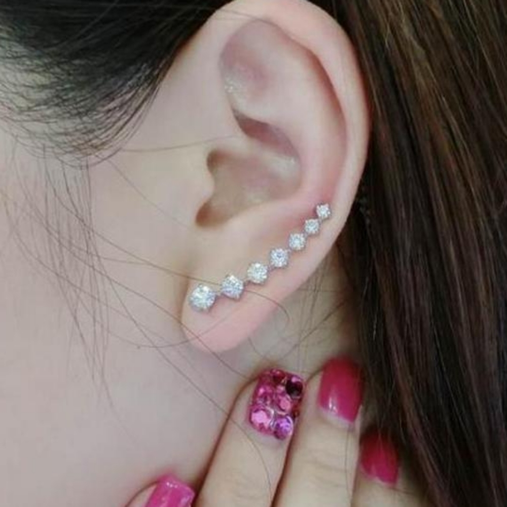 Rhinestones Climbers earrings